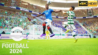 eFootball 2024 | Celtic vs Rangers | REALISTIC OLD FIRM DERBY PC GAMEPLAY RTX 4080 | 4K 60FPS HDR