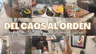 del caos al orden | casa muy sucia | limpieza extrema | limpieza de toda la casa | limpia conmigo