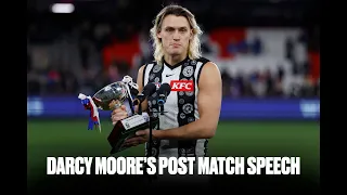 Darcy Moore's impressive post match address | Robert Rose Cup