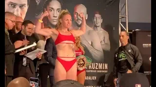 HEATHER HARDY & AMANDA SERRANO WEIGH-IN AND FACE-OFF