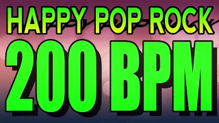 200 BPM - Happy Pop Rock 1 - 4/4 Drum Track - Metronome - Drum Beat