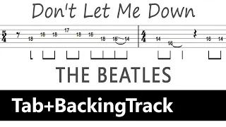 The Beatles - Don't Let Me Down / Guitar Tab+BackingTrack