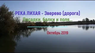 Река ЛИХАЯ - ЗВЕРЕВО (дорога)/Посадки, балки и поля.../Октябрь 2019