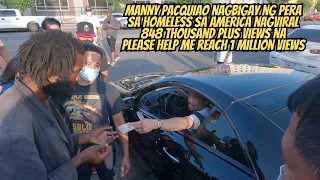 Pacquiao a class act | giving money to homeless