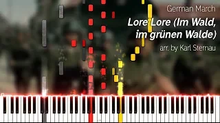 Lore, Lore (Im Wald, im grünen Walde), arr. by Karl Sternau for 3 hands