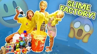 WE MADE A SLIME FACTORY!! NO BORAX!!