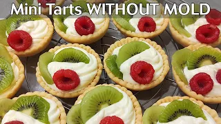 Mini Fruit Tarts WITHOUT MOLD Very Easy To Make | Manosalva
