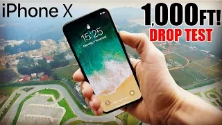 iPhone X Drop Test - 1000 FEET!! | Did it survive? | in 4K!