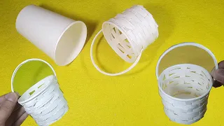 AWESOME BASKET FROM PAPER CUP | Astonishing DIY Handmade Craft | Best Display Ideas