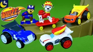 Funny Toy Stories for Kids with Blaze and the Monster Machines Wild Wheels Race Cars Paw Patrol Toys