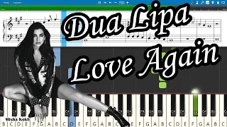 Dua Lipa - Love Again [Piano Tutorial | Sheets | MIDI] Synthesia