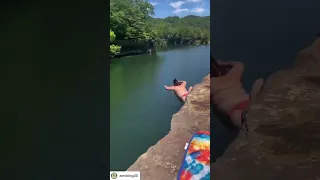 🫢BEST CLIFF JUMP DIVE EVER 🫢#shorts #viral #trending