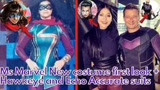 Ms Marvel + Hawkeye and Echo Comic Accurate Suits first looks and Breakdown.