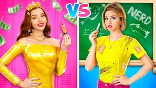 FANTASTIC MAKEUP TRANSFORMATION | How to Become Popular & Beauty Hacks for Nerds by RATATA BOOM