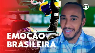 Lewis Hamilton fala de sua conexão com o Brasil e a paixão por Ayrton Senna | Domingão com Huck