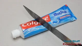 EXPERIMENT Glowing 1000 degree KNIFE vs Toothpaste