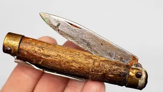 Old Tourist Pocket Knife with Fork Restoration