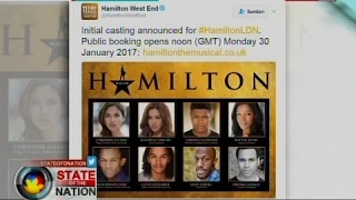 Rachelle Ann Go, bibida sa west-end staging ng hit musical na "Hamilton"