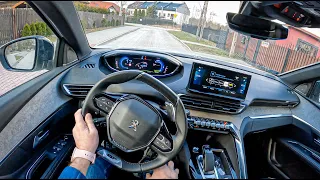 2022 Peugeot 3008 Hybrid 4 [ GT-pack ] 300 HP 4WD | POV Test Drive #1107 Joe Black