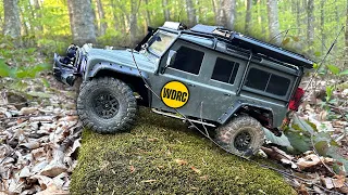 Traxxas TRX-4 DEFENDER Grapples with Hard Branches Deep in the Forest!