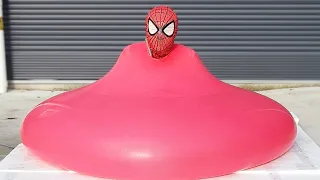 Spider Man Popping Giant Water Balloons! #4