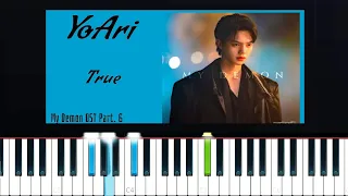 TRUE - YOARI 'My Demon' OST (Piano Tutorial)