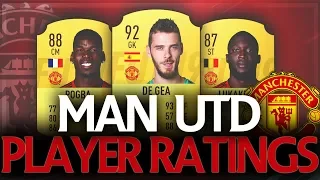 MANCHESTER UNITED PLAYER RATINGS FIFA19 ft. DE GEA, POGBA, LUKAKU, etc...