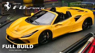 Ferrari F8 Spider | Alpha Model | 1/24 | Scale Model Building | ASMR |