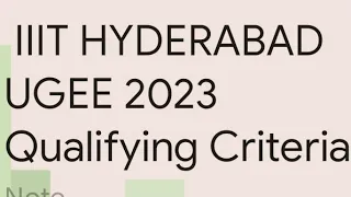 REAP SUPR CUTOFF criteria explain, Ugee 2023 Cutoff criteria #ugee #iiithyderabad