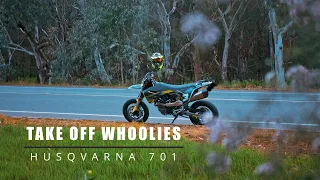 Husqvarna 701 Supermoto TakeOff/Wheelie Test