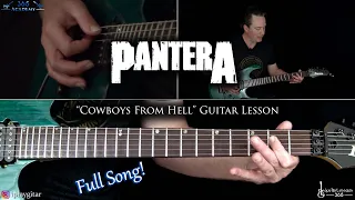 Cowboys From Hell Guitar Lesson (Full Song) - Pantera