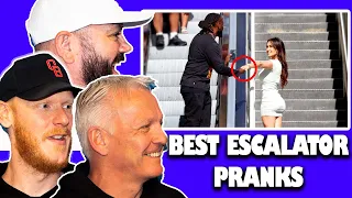 BEST ESCALATOR PRANKS!! REACTION | OFFICE BLOKES REACT!!