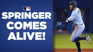 HERE COMES SPRINGER! Blue Jays new OF George Springer turning it on for Toronto!