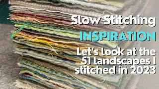 I Hand-stitched 51 Little Landscapes in 2023. #stitching #embroidery #slowstitching