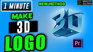 How to make logo 3d in premiere pro 2024