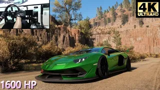 Forza Horizon 5 | LAMBORGHINI AVENTADOR SVJ 2018 w/ steering wheel