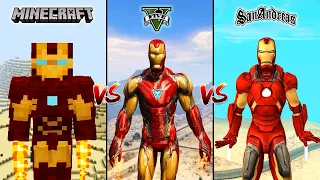 MINECRAFT IRON MAN VS GTA 5 IRON MAN VS GTA SAN ANDREAS IRON MAN - WHO IS BEST?