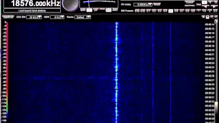 Numbers Station, Russian run, M12, 18576 kHz, CW mode, November 26, 2014, 0040 UTC