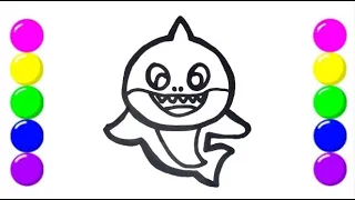 Baby shark drawing , Easy drawing for kids