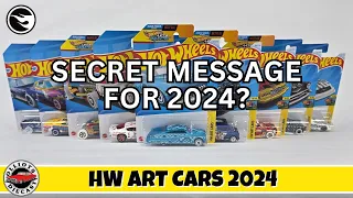 Hot Wheels Art Cars 2024 - The Complete Set Including the Treasure Hunt Purple Passion
