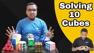 10 Rubik's Cubes Relay Speed Solving of All Official WCA Puzzles