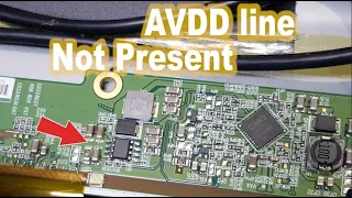 AVDD is not present. LCD panel repair.