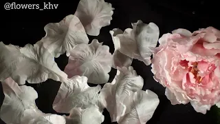 Цветы из ткани без инструментов/гофрировка лепестка пиона