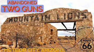 Abandoned Two Guns and Meteor City, Arizona - Ruins of Route 66 Trading Posts