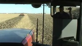 Versatile 575 & 535 Tractors pulling M&W Earthmaster's - Cab View