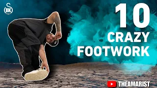 10 CRAZY FOOTWORK | HOW TO FOOTWORK | BBOY TUTORIAL | THEAMARIST