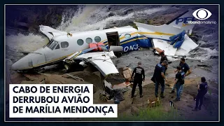 Cabo de energia derrubou avião de Marília Mendonça I Jornal da Band