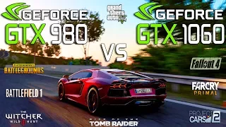 GTX 980 vs GTX 1060 OC Test in 8 Games (i7 8700k)