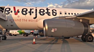 Cobalt Air / Everjets A320 | Boarding & Sunset Takeoff from Larnaca | GoPro Wing View