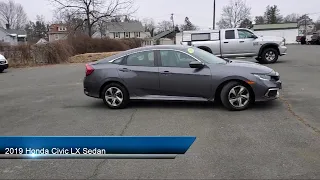 2019 Honda Civic LX Sedan Greenfield  Northampton  Brattleboro, VT  North Adams  Athol, Ma